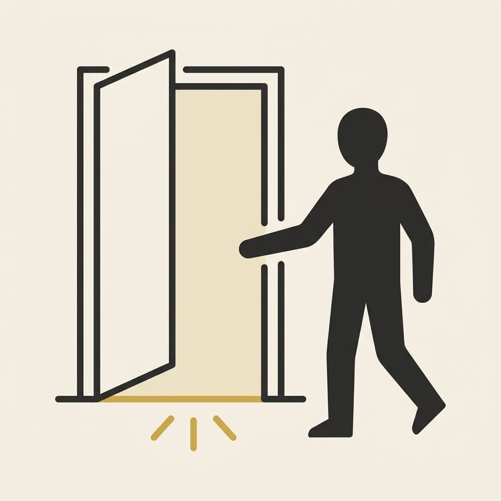 An open door — reach out