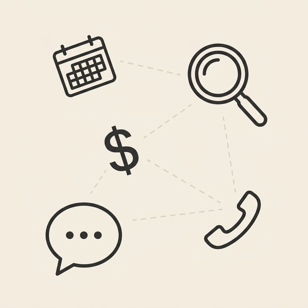 Business owner overwhelmed by disconnected marketing tasks